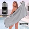 Portable Quick-Dry Solid Color Sports Towel for Outdoor and Beach Use
