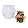 Mushroom House Flower Container Silicone Mold Suitable for Creating Resin Art Concrete Ornaments and Artistic Items