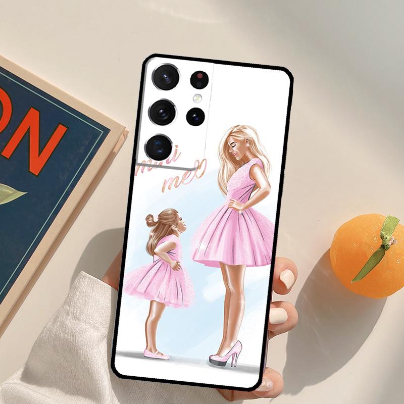 Mom Daughter Girl Son Dad Phone Case For Samsung Galaxy S26 S25 S20 S21 S22 S23 S24 Ultra S10 Plus S25 FE Back Cover