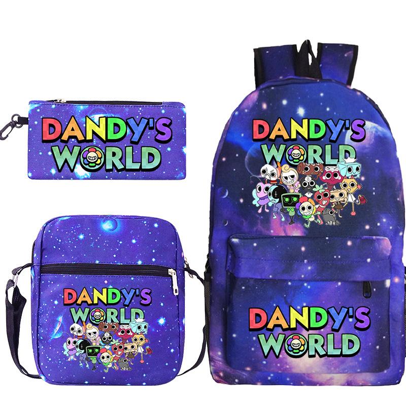 Dandy's World Print Fashion Children's Shoulder Bag Pencil Bag Youth Leisure School Bag Three-piece Set