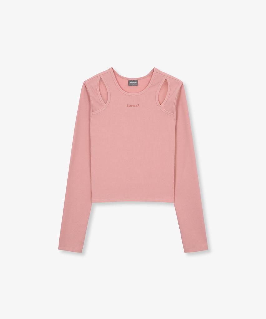SUPRA Women'S Cutout Long Sleeve T-Shirt (Pink)