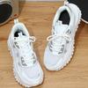 Unisex Platform Sneakers Breathable Mesh Chunky Shoes Non-slip Height Increasing Sports Shoes for Outdoor Running Jogging Traveling