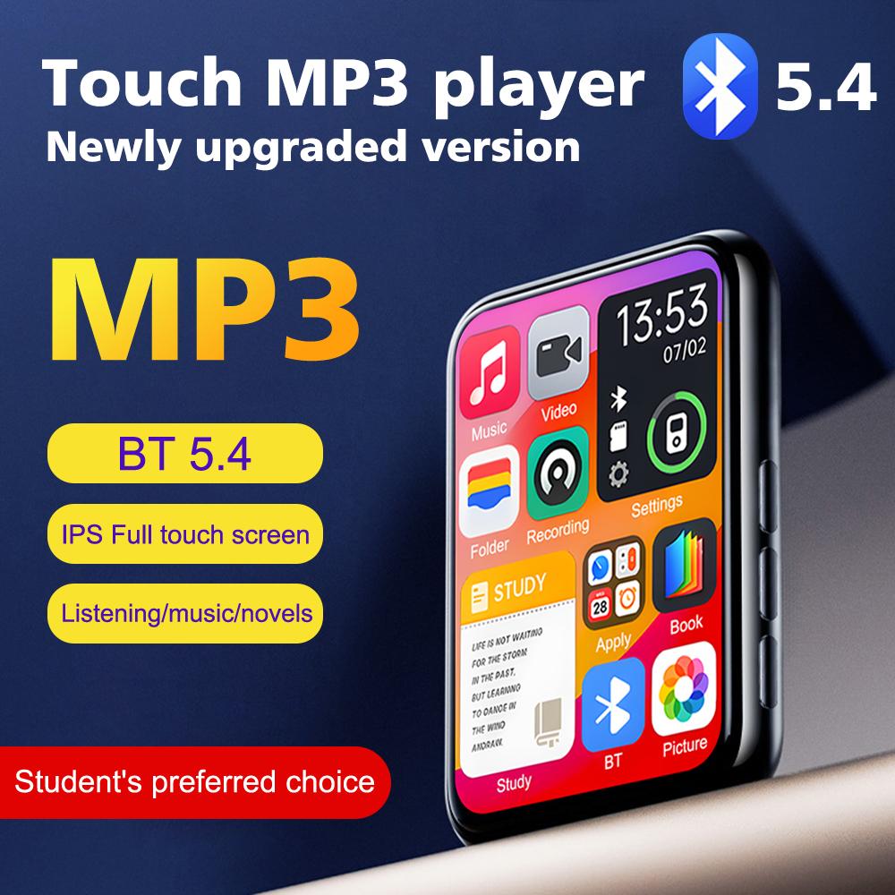 Bluetooth Touch Screen MP3 Player 2.4 Inch Built-in Speaker Portable HiFi Music Player MP3 Walkman Video Playback Voice Recorder
