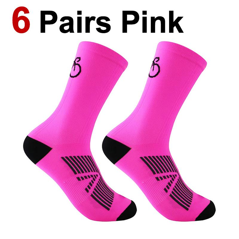 1/6 Pairs Men Women Outdoor Sports Cycling Socks Fashionable Prints Soft Comfortable Sweat Wicking Breathable Running Socks