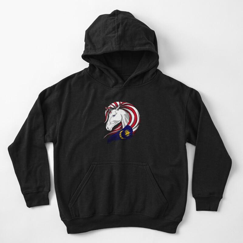 Buy Men Premium Cotton Harajuku Hoodies Malaysia Flag Unicorn Malaysian Flag Print Funny Style