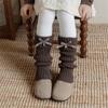 Womens Girls Lovely Leg Warmers Bows Knitted Flared Leg Sleeves Gotik Crochet Baggy Cuffs Ankle Heap Socks Streetwear