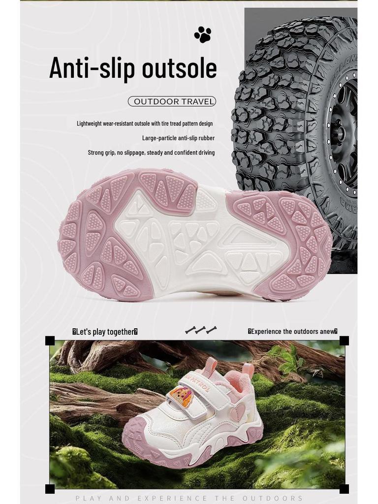 Paw Patrol Girls' Non-Slip Sports Shoes - 2025 Autumn/Winter Thickened Fashion, Dirt-Resistant Design