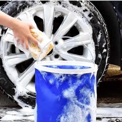 Găleată pliabilă portabilă multifuncțională, pescuit în aer liber, instrument de curățare pentru spălătorie auto, găleată instrument pentru camping, în aer liber