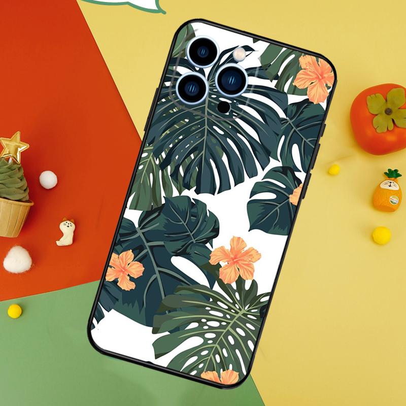 Tropical Paradise Hawaiian Flower Cover For iPhone 13 12 Mini 11 14 15 16 Pro Max XS X XR 7 8 14 15 16 Plus Phone Case