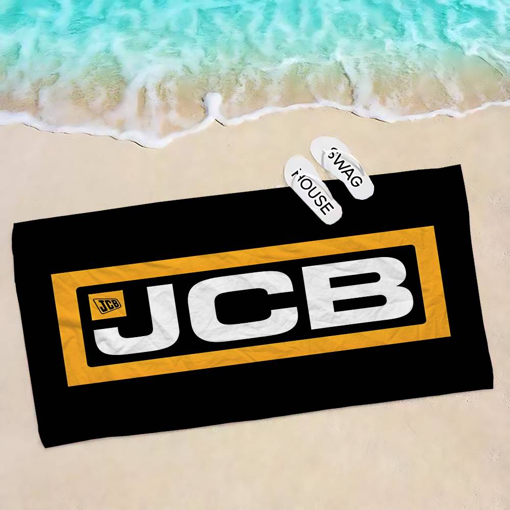 Bagger J-JCB Logo Anime Strand Handtuch Weiches Saugfähiges Waschlappen Kindergeschenke für Kinder Reisen Camping Fitnessstudio
