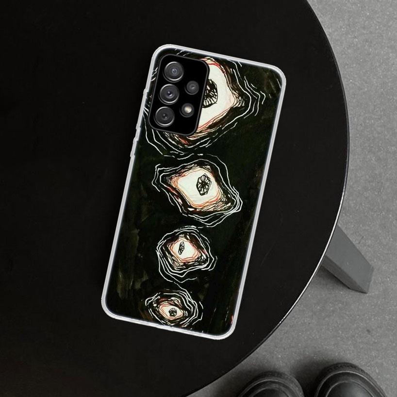 Japanese Horror Manga Style Phone Case Cover For Samsung Galaxy A12 A22 A32 A52 A72 A02S A51 A50S A31 A20S A10S Note 20 Ultra 10