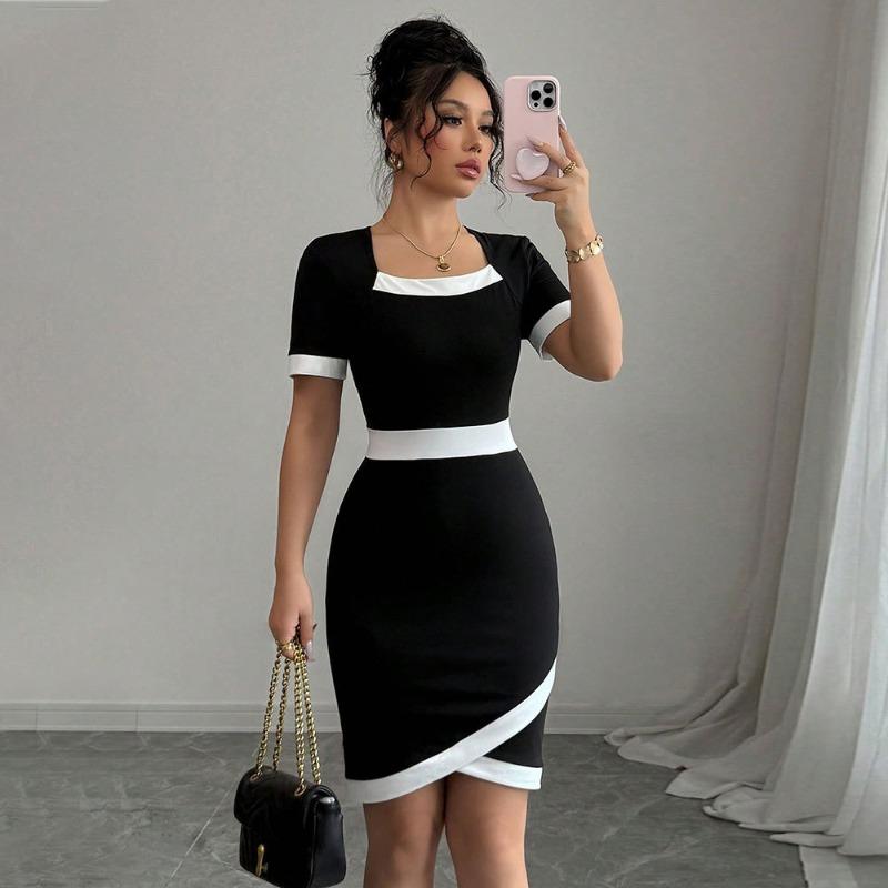 

French Light Luxury Style Intellectual Dress Summer Fragrance Design Temperament High Waist Midi Skirt XL чорний