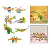 3D Cartoon Wooden Insert Puzzle DIY Toy Model for Toddler Girls Boys Children Birthday Gifts