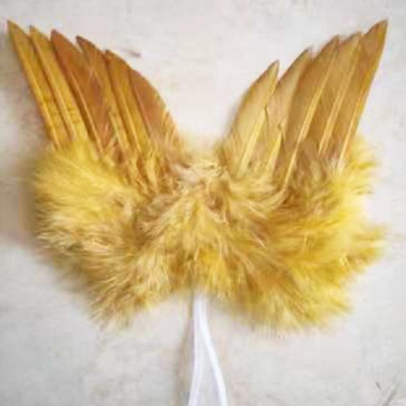 Angel Wings White Feather Newborn Baby Photo Props Christmas Hanging Ornaments Stage Show Masquerade Party Decoration