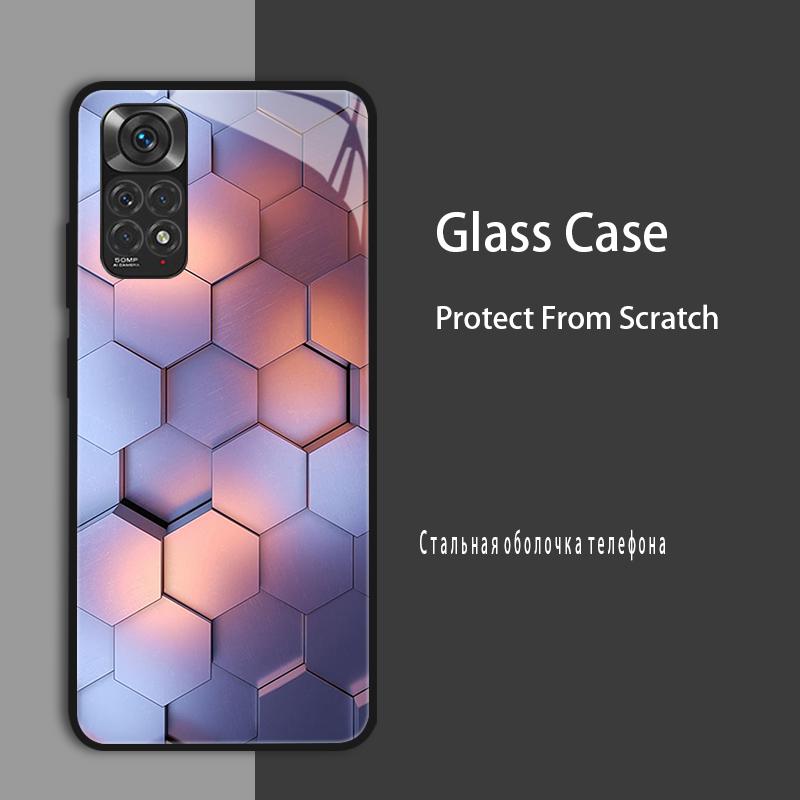 For Redmi Note 11 Case Cover Tempered Glass Case Hard Coque Bumper For Xiaomi Redmi Note11 Note 11 Pro 5G 4G 11s Protect Case
