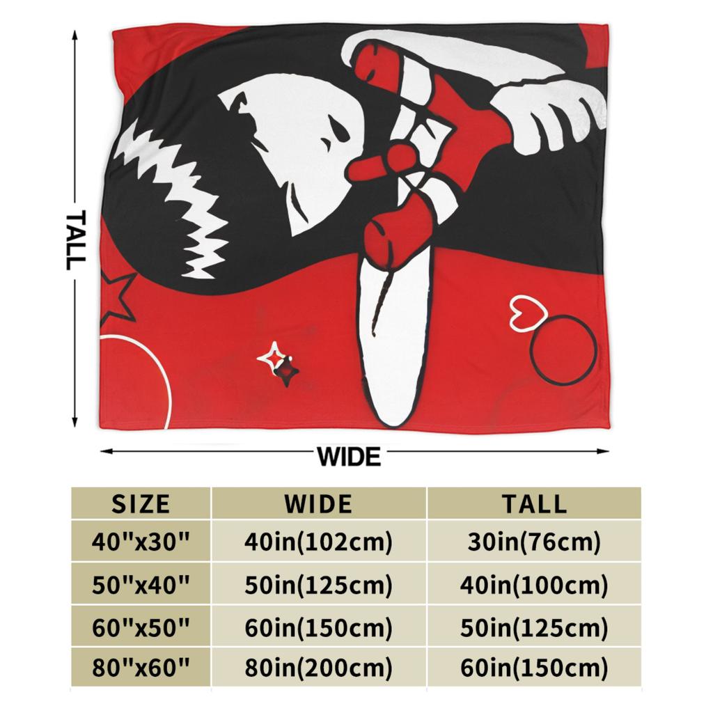E-Emily the Strange Kawaii Blanket Fleece All Season Multifunction Lightweight Throw Blankets for Home Bedroom Quilt