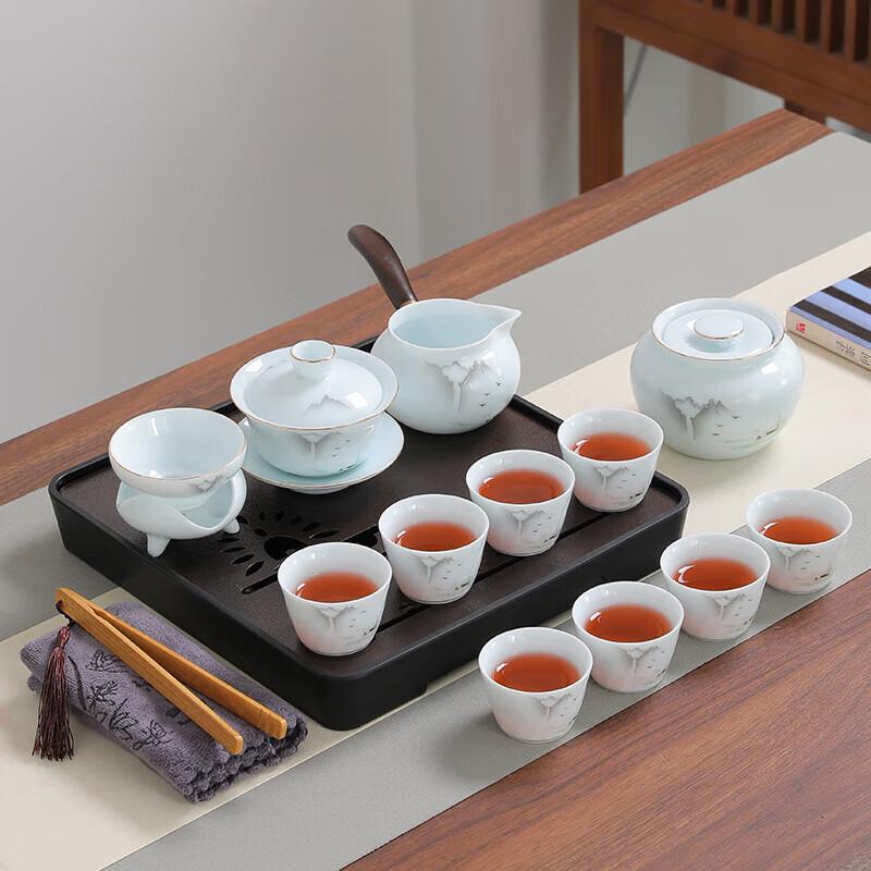 Chaxun Portable Mutton Fat Jade White Porcelain Tea Set
