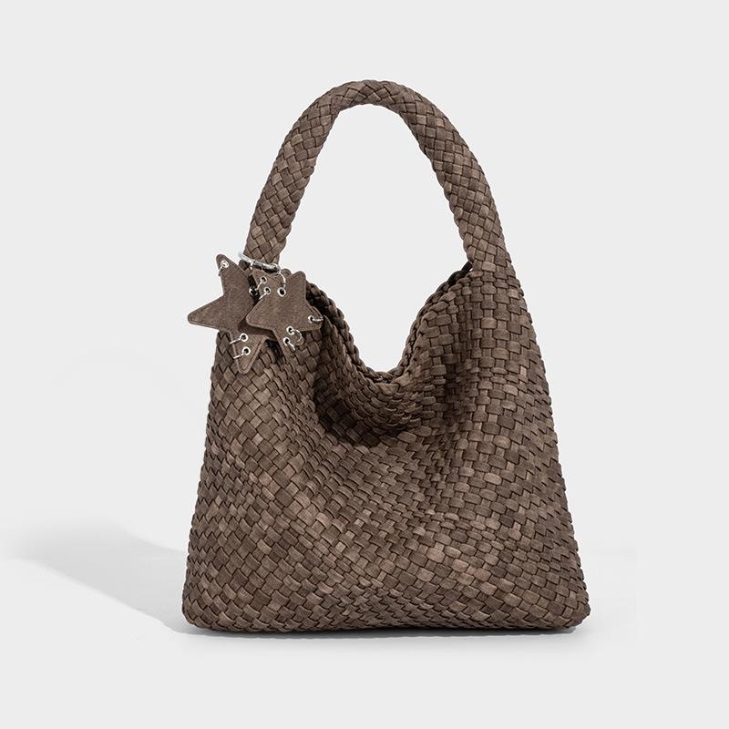 2025 New High-Quality Woven Handbag Bucket Bag Large Capacity Casual Commuter Shoulder Bag for Women
