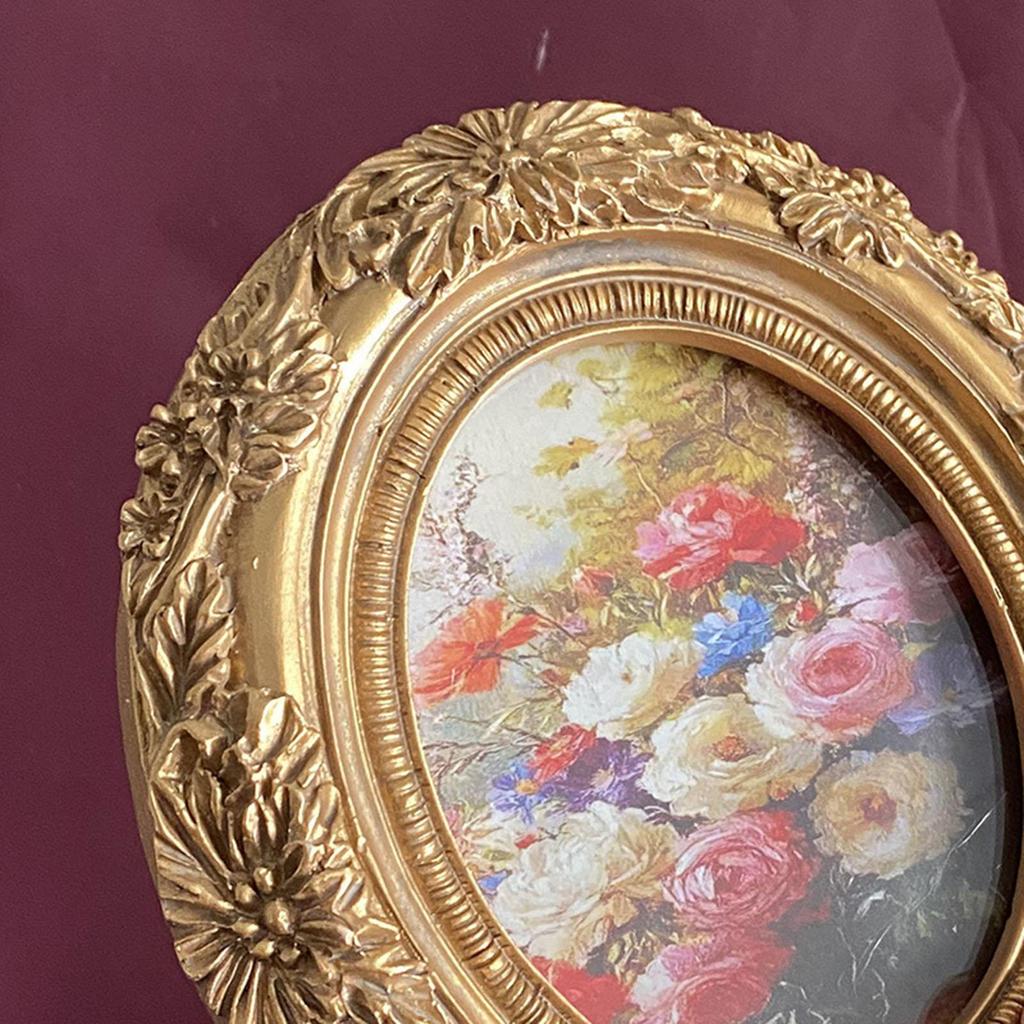 Lightweight Antique Photo Frame Retro European Style Ornate Picture Holder Wall Decor for Gallery Home
