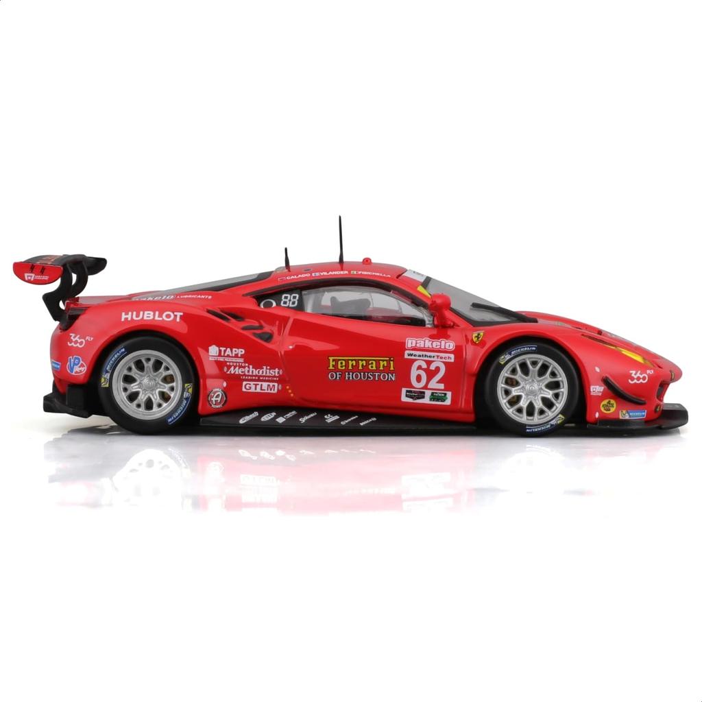 Bburago 1/43 Scale Ferrari 488 GTE 2017 #62 Red / Race Sports Car Diecast Model Car Finished Product 4893993363018