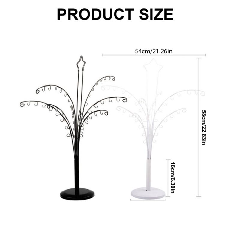Sturdy Accessory Stand With 64 Hooks Multiple Hook Bracelet and Necklace Display Stand with Easy Assembly for Vendors
