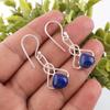 Lapislazuli Ohrringe Handgefertigter Edelsteinschmuck, 925 Sterlingsilber Ohrringe, Einzigartiges Design Schmuck Ohrringe Geschenk für Frauen