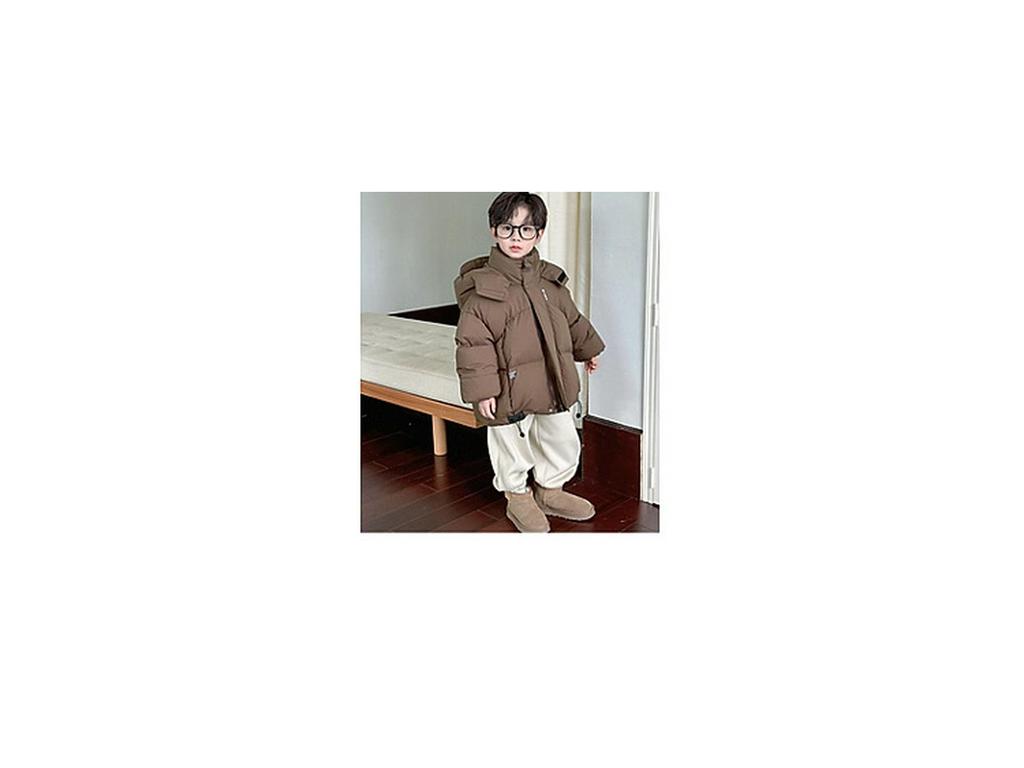 Boys' 2025 Winter Hooded Down Jacket - Thick, Warm, and Perfect for Cold Weather