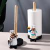 Cartoon Chef Paper Towel Holder, Portable Roll Paper Holder with Creative Design for Kitchen, Bathroom, and Restroom