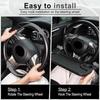 Car Steering Wheel Desk for Laptop,Multipurpose Travel Car Accessories, Car Seat Stand Trays for Eating, Steering Wheel Under Table Console(Black)