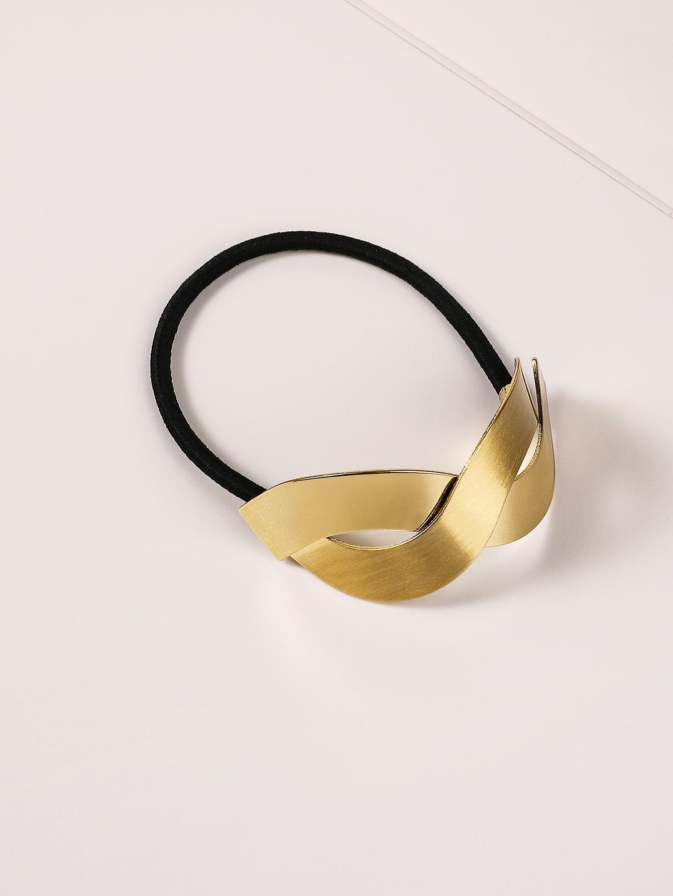 

1 шт. Резинки для волос Толстые эластичные резинки для волос Завязки, Металлическое кольцо для волос Головной убор Золотой держатель для волос в хвостик Аксессуары Украшения для женщин