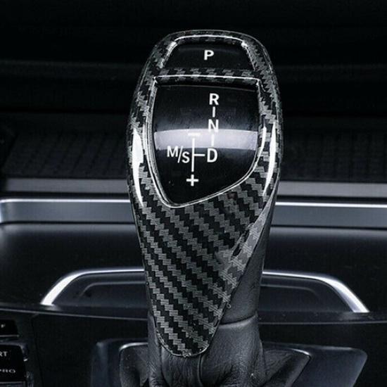 For BMW F30 F20 F10 F15 F25 X5 X3 3Series Carbon Fiber Look Gear Shift Knob Trim