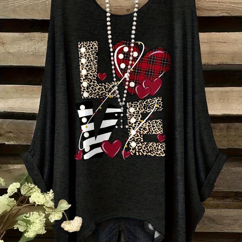 Fashion letter print long sleeve new art design love pattern love print (no accessories)