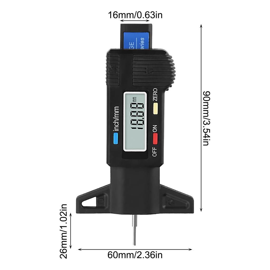 Digital däckmätare för mönsterdjup | Digital display däckmätare mönsterdjup däck mätning