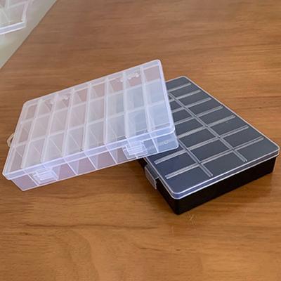 Plastic Storage Organizer Box with Hard Plastic Material and 24 Compartments for Small Parts and Craft Supplies