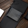 Baellerry Carbon Fiber Texture Short Wallets for Men Fashion Business ID Card Holder Bi-fold Wallet Hasp Coin Purse
