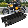 Motorcycle Engine Oil Cooler, 17PCS Motorcycle Oil Cooler Radiator Set, 4-Row Engine Oil Cooling Kit for Monkey 125cc-140cc, Dirt Bike Oil Cooler Cool