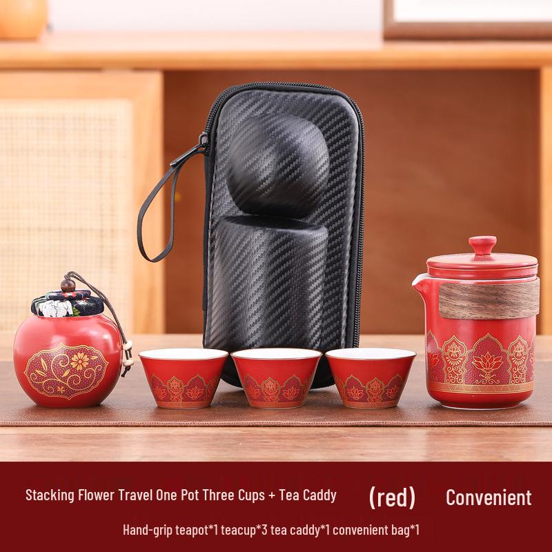 Portable Outdoor Gongfu Tea Set: Quick-Brew Travel Cup with Logo Print - Ideal for Camping and Business Souvenirs