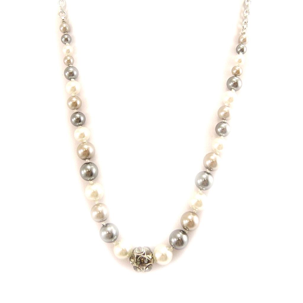 Les Trésors De Lily [L5117] - Collier 'Sissi' ivoire gris