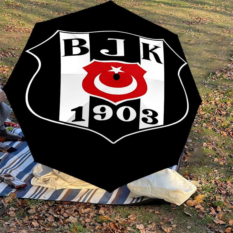 1PC BJK 1903 Umbrella-8-Rib Reinforced, Automatic Open, Lightweight & Durable, Cute Fashion Accessory for Outdoor, Beach, or Casual Use, Beach Umbrell