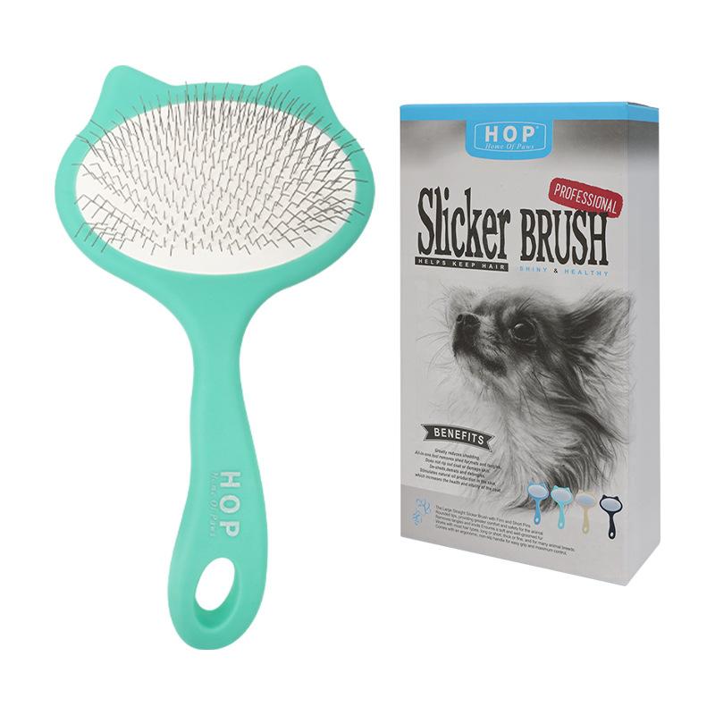 Pet Comb, Cat Hair-pulling Needle Comb, Dog Hair-removing Hand Feel Lacquer Cat Comb