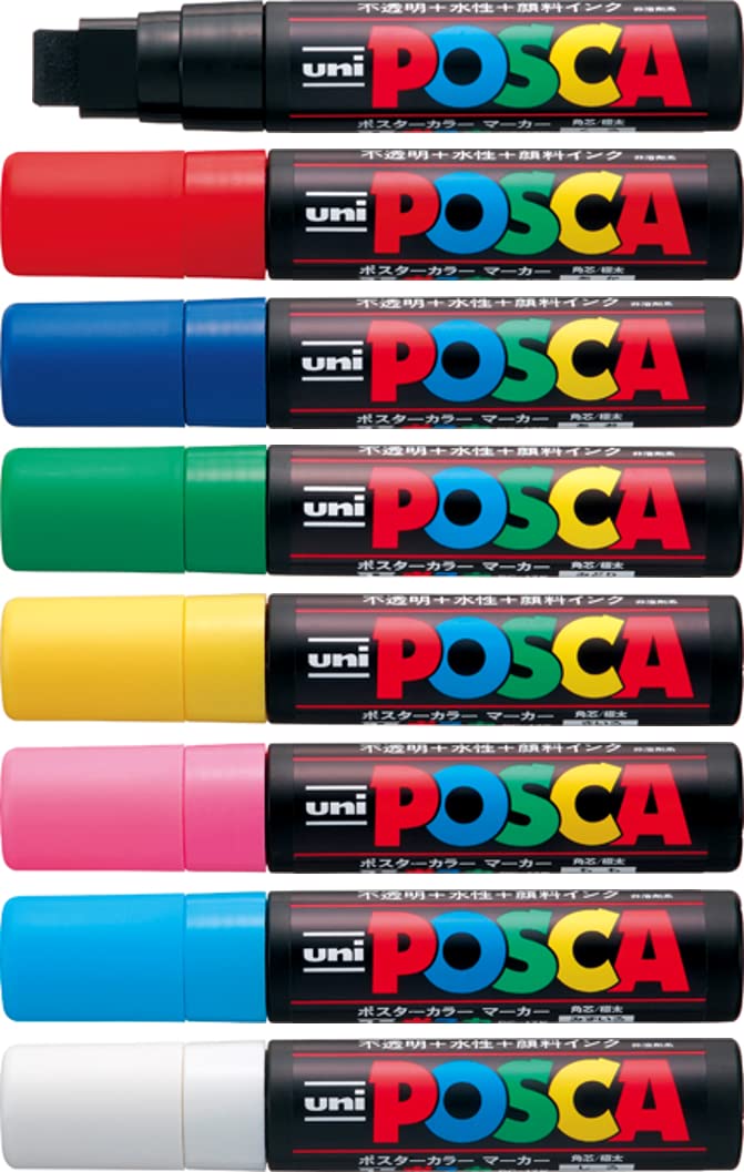 

UNI POSCA PC-17K ПОВНИЙ НАБІР УСІ 8 КОЛЬОРІВ