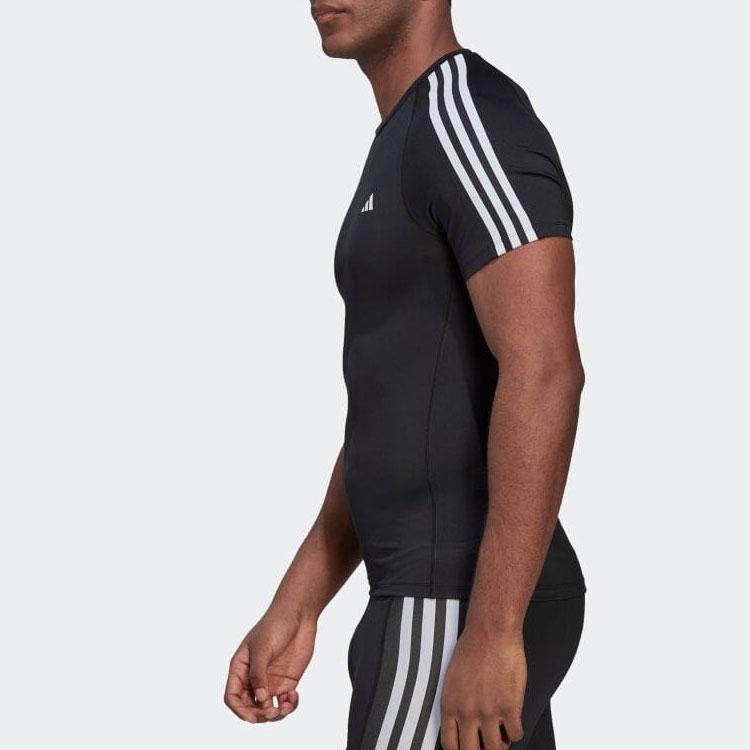New Adidas Techfit 3 Stripes Training Tee HD3525