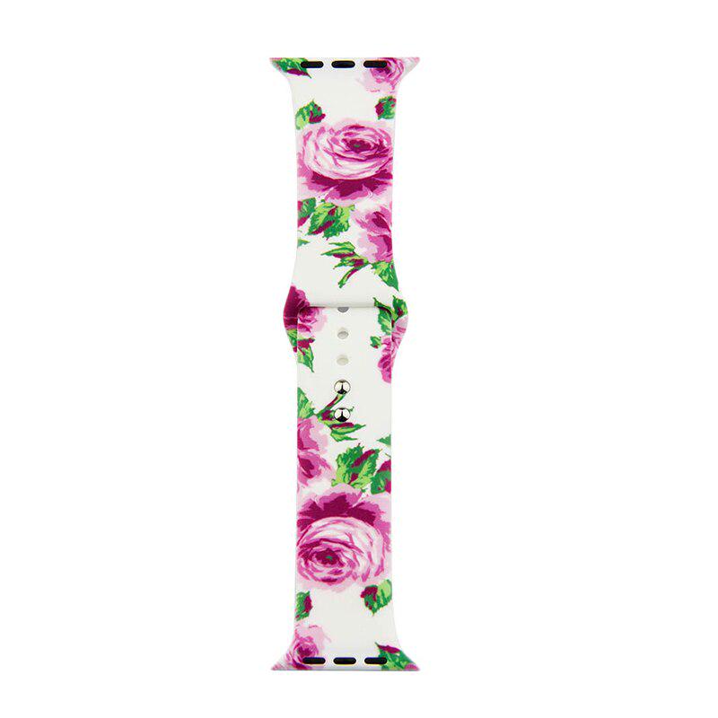 Cureaua de ceas din silicon moale pentru curele de ceas Apple 5 4 40mm 44mm Curea sport imprimata pentru curele din seria iWatch 3 2 1 38mm 42mm bratara