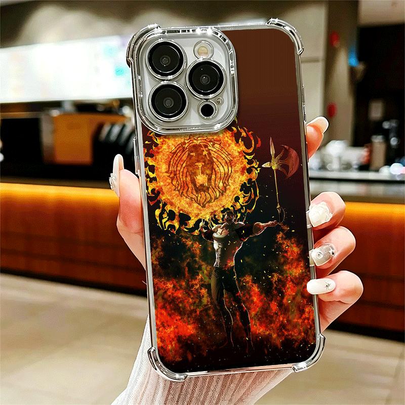 

Seven D-Deadlys Sins Escanor Soft Phone Case For iPhone 15 16 17 Air 14 Pro Max 16E Plus 13 12 Mini Plating Anti-Fall Fundas iPhone 14 Plus