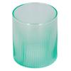 Borosilicate Glass Cup Gradient Vertical Stripes Mug for Water Milk Latte Cappuccino TeaGreen
