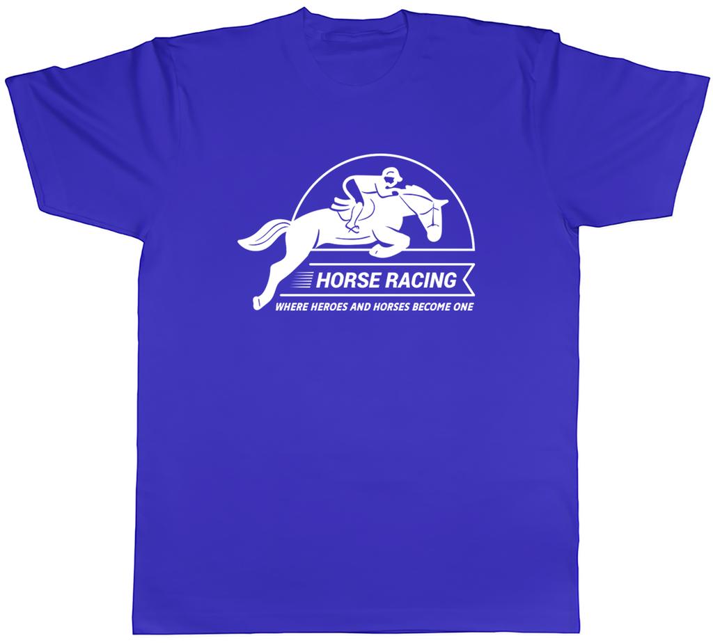 Pferderennen Herren T-Shirt Wo Helden Pferde Eins Werden Tee Geschenk