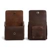 Liuding Horizontal Fanny Pack, Retro Men's Travel Card Banknote Storage Belt Wallet