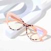 Fashion Cat Eye Reading Glasses For Women Trendy Anti-Blue Light Transparent Eyeglasses Large Frame Minimalist Computer Glasses