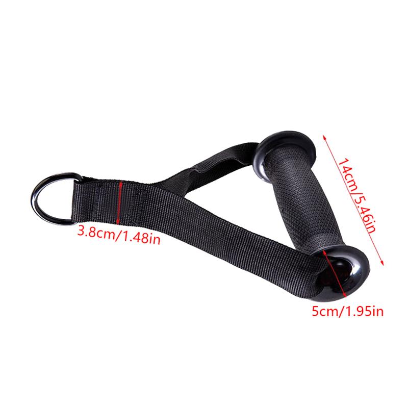 Fitness Resistance Bands Handles Gym Anti-Slip Grip Strong Nylon Webbing Grip Puller Handle Heavy Duty Cable Machine Workout