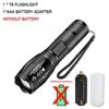 High Power T6 LED Flashlights Camping Torch 5 Light Modes Zoom Light Aluminum Alloys Waterproof Material External 18650 Battery